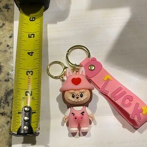 Pink and Brown Bunny Keychain Toy
LaBooBoo